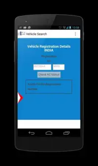 Vehicle Registration details Screen Shot 2