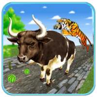 Angry Bull Run: Farm Animal Escape Subway Rush