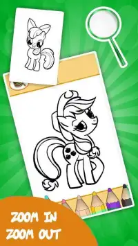 Pony Little for Coloring Book Game Screen Shot 3