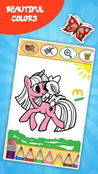 Pony Little for Coloring Book Game Screen Shot 1