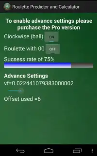Roulette Predictor &Calculator Screen Shot 2
