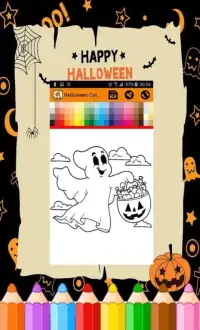 Halloween coloring pages : witches & Pumpkins Screen Shot 0