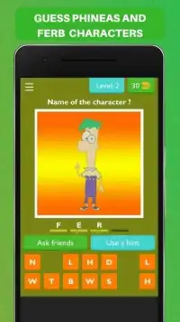 Guess Phineas And Ferb Characters Game Quiz Screen Shot 4