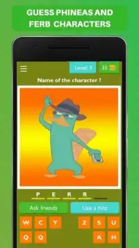Guess Phineas And Ferb Characters Game Quiz Screen Shot 2