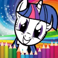 Coloring little pony princess Screen Shot 5