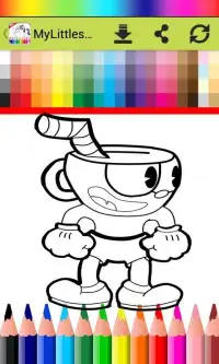 Coloring cup with head Screen Shot 0