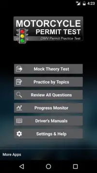 DMV Motorcycle Practice Test Free Screen Shot 0