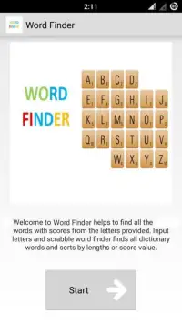 Word Finder Scrabble Solver Screen Shot 4