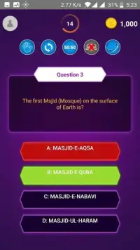 Muslim Millionaire Islamic Quiz Screen Shot 2