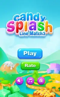 Candy Splash - Line Match 3 Screen Shot 1