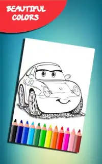 How to color Lightning McQueen (coloring game ) Screen Shot 1