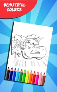 How to color Lightning McQueen (coloring game ) Screen Shot 0