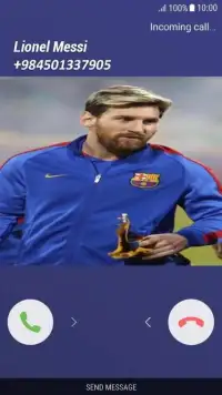 Fake Call Lionel Messi Screen Shot 1