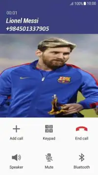 Fake Call Lionel Messi Screen Shot 0