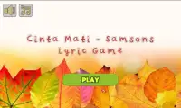Cinta Mati - Samsons Lyric Game Screen Shot 4