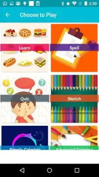 Food - Learn, Spell, Quiz, Draw, Color and Games Screen Shot 6