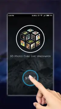 3D Photo Cube Live Wallpaper Screen Shot 5