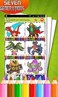 coloring game of pokemo monsters Screen Shot 7