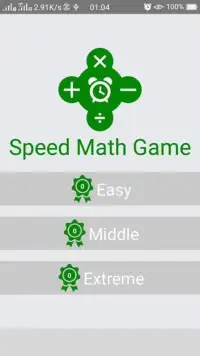 Speed Math Game Screen Shot 2