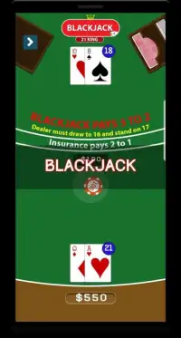 Blackjack: 21 King Screen Shot 2