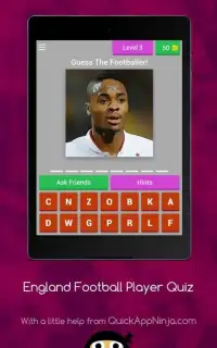 Guess The England Football Player Quiz Screen Shot 1