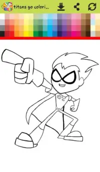 How to color Titans Go ( coloring pages game ) Screen Shot 2