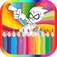How to color Titans Go ( coloring pages game )