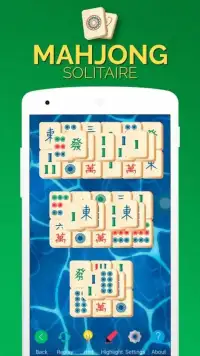 Mahjong Solitaire - Blue and Green Edition Screen Shot 3