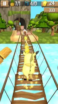 Subway running rush : Pikachu & ash Greninja 3D GO Screen Shot 3