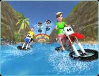 Kids Water Surfing Chained Bike Race Screen Shot 6