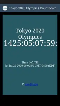 Tokyo 2020 Olimpiade Countdown Screen Shot 3