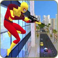 Super Spider Sniper Hero Vs Mad City Mafia Battle