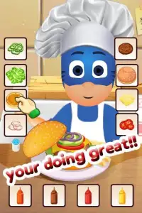 Mask Hero Chef Burger Cooking Screen Shot 1