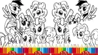 Pony Coloring Book Pages Screen Shot 1