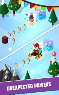 Crossing Santa - Addictive Christmas Skiing game Screen Shot 2