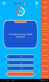 Milyonçu 2017 - Azərbaycanca bilik oyunu,yarışması Screen Shot 0