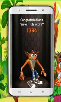 Bandicoot Crash Surfer Fox on the Crossy Road 3D Screen Shot 0