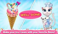 Talking Cat Ice Cream Maker - Cooking Game Screen Shot 0