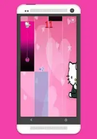 Pink Hello Kitty Piano Tiles 2018 Screen Shot 0