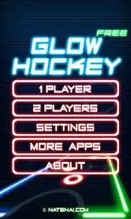 Finger Glow Hockey Screen Shot 0