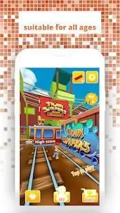 Ninja Subway Surf Game. Angela Sufers Run Screen Shot 2