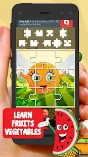 Fruit & Vegetable Puzzles For Kids Screen Shot 2
