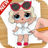 Draw LOL Surprise Dolls eggs