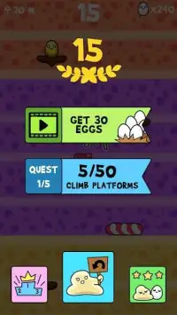 Rise Up Egg White! - Jumper Game Screen Shot 0