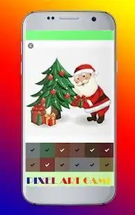 Natal Menggambar Warna Dengan Nomor Pixel Art 2018 Screen Shot 0