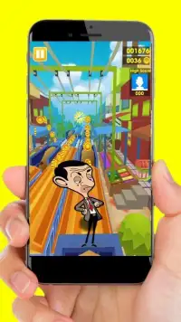 Mr 3D Bean - Subway Run Screen Shot 1