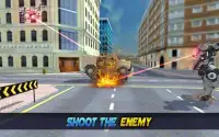 Super Flying Robot Bike Steel Robot War Screen Shot 2