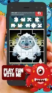 Monster Jigsaw Puzzles For Kids Screen Shot 4