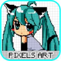 Anime Pixel Art - Sandbox Number Coloring