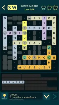 Super Words Crosswords Puzzle Screen Shot 7